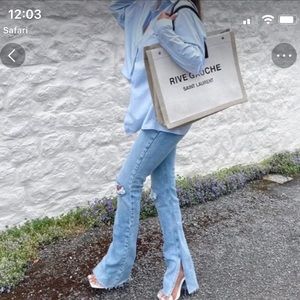 Zara split hem flare jeans